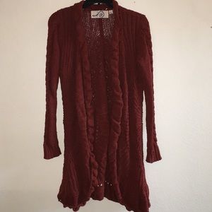 Anthropologie Rust Boho Sweater